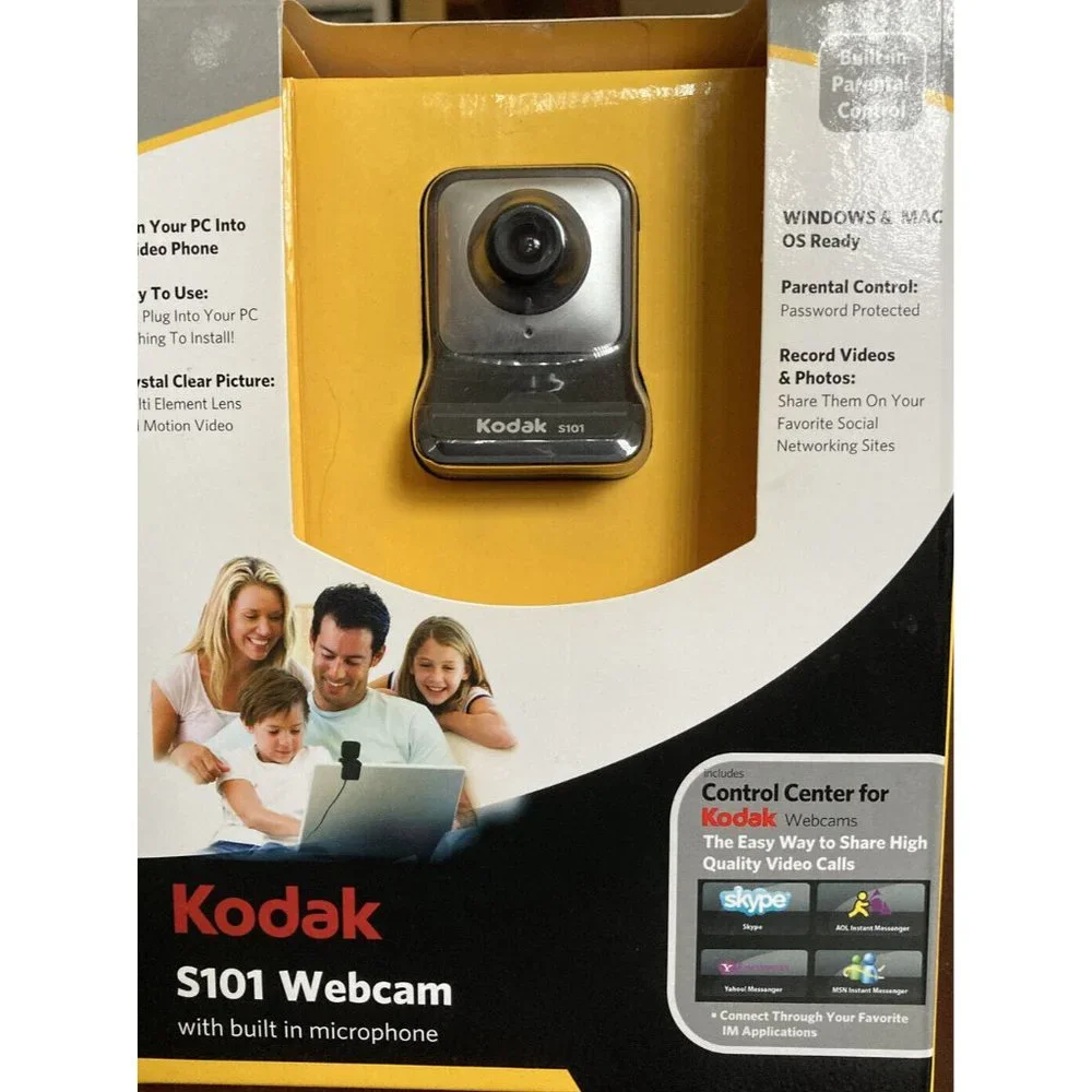 Kodak S101 Webcam – 1.3MP USB w/ Mic – Item 11037 – Works w/ Zoom Skype